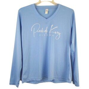 Perdido Key Florida Blue V-Neck Long Sleeve Tee T-Shirt